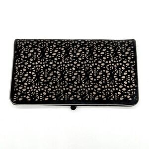 Vintage St. John Italy Black Suede Cutout Clutch/Shoulder Bag